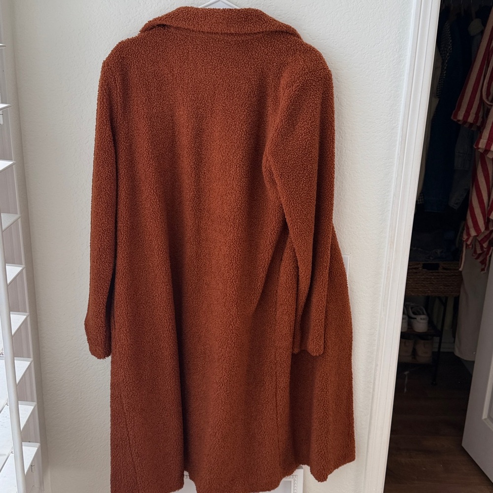 Rust Brown Textured coat - Picture 3 of 4